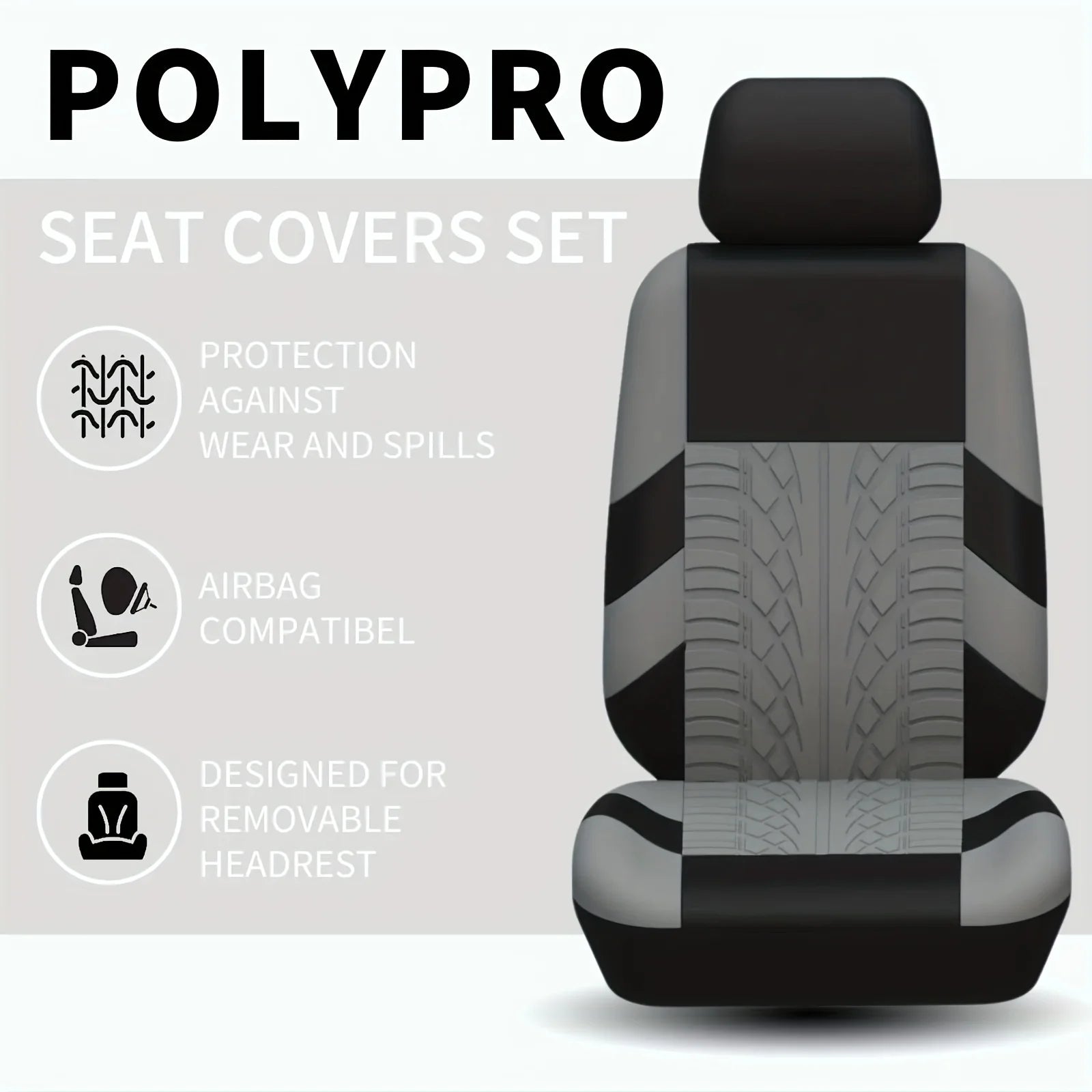 Aurovex Universal Car Seat Covers | Anti-Slip, Breathable, All-Season Protection - Image 2