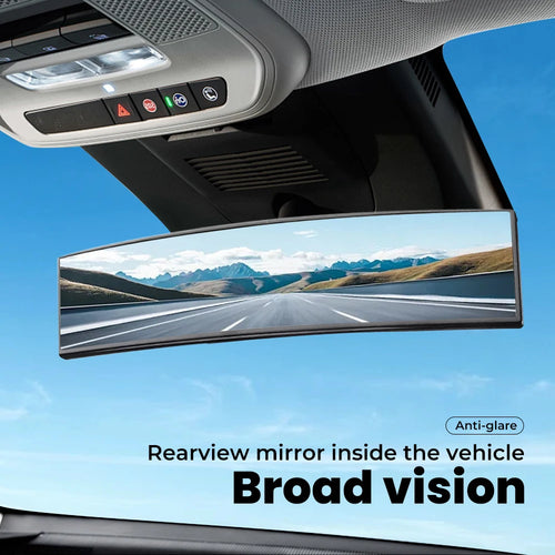 Aurovex Wide-Angle Rearview Mirror | Anti-Glare Panoramic Interior Mirror - Image 1