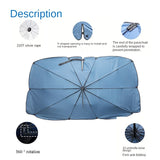 Aurovex Car Windshield Sun Shade Umbrella | Foldable UV Protection Heat Blocker