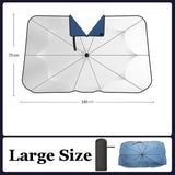 Aurovex Car Windshield Sun Shade Umbrella | Foldable UV Protection Heat Blocker